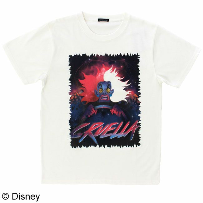 【Disney】101匹わんちゃん/クルエラ/ロックテイストＴシャツ 