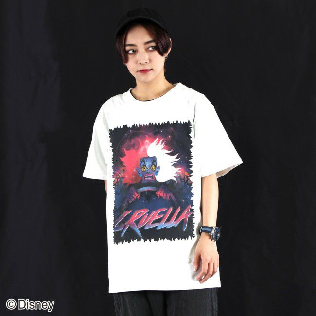 期間限定 セール - 売れ筋ランキングをチェック Disney】101匹わんちゃん/クルエラ/ロックテイストTシャツ Tシャツ・アパレル