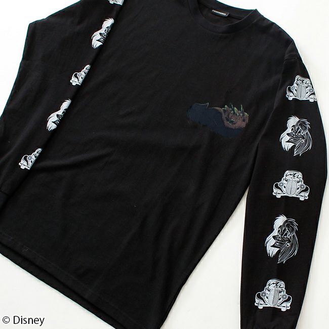 Disney ディズニー 101匹わんちゃん クルエラ ロングスリーブtシャツ L W C Official Online Store パニカムトーキョー公式通販サイト