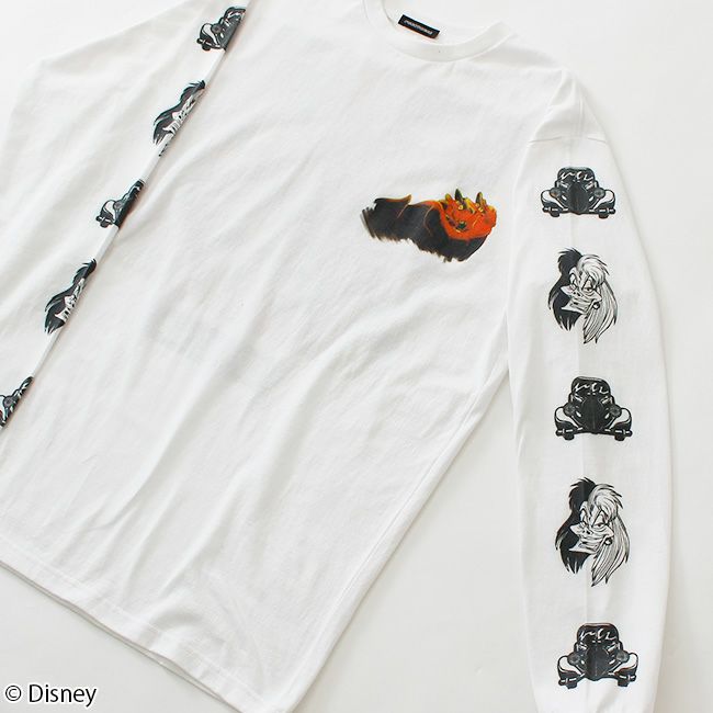 Disney ディズニー 101匹わんちゃん クルエラ ロングスリーブtシャツ L W C Official Online Store パニカムトーキョー公式通販サイト