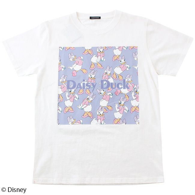Disney ディズニー デイジーダック 柄プリントtシャツ L W C Official Online Store パニカムトーキョー公式通販サイト
