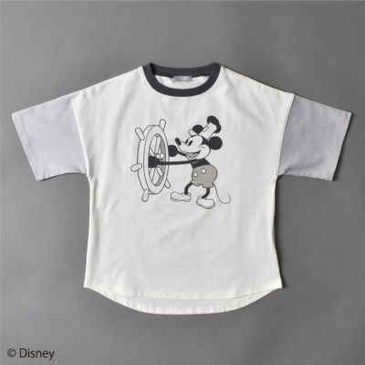 Disney(ディズニー)/蒸気船ウィリー】ミッキーマウス/Tシャツ(petit