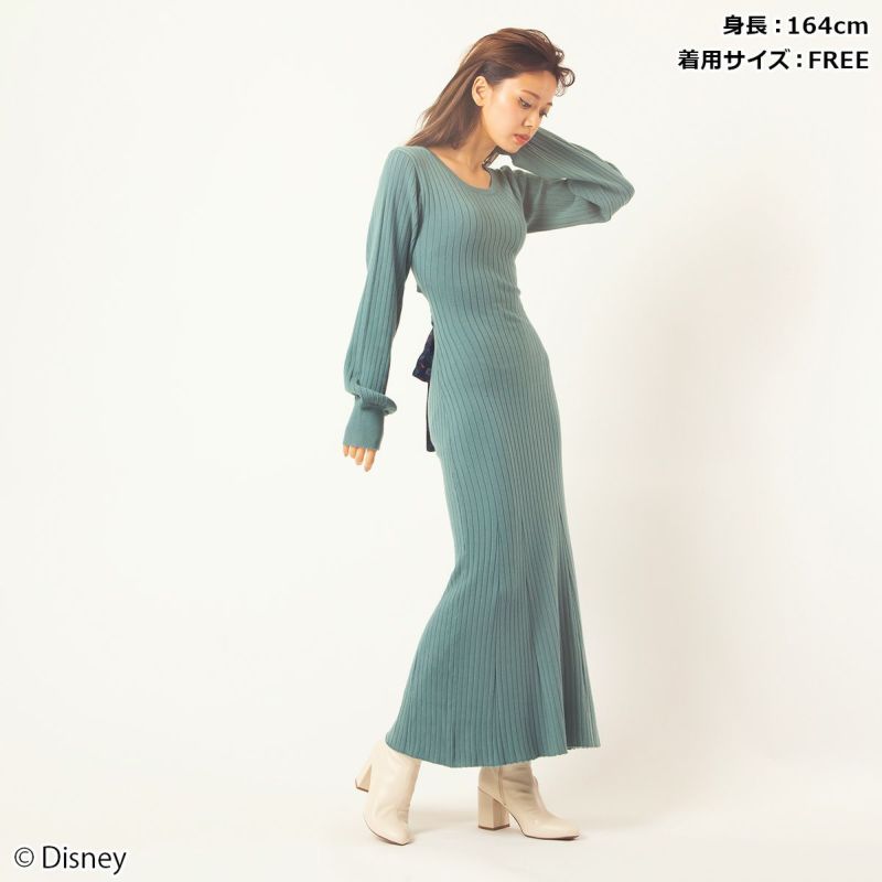 Disney】ジャスミン/バックリボンニットワンピース(4GEEKs by
