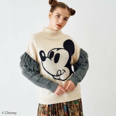 Disney(ディズニー)】ミッキーマウス/総柄プリーツスカート(4GEEKs by
