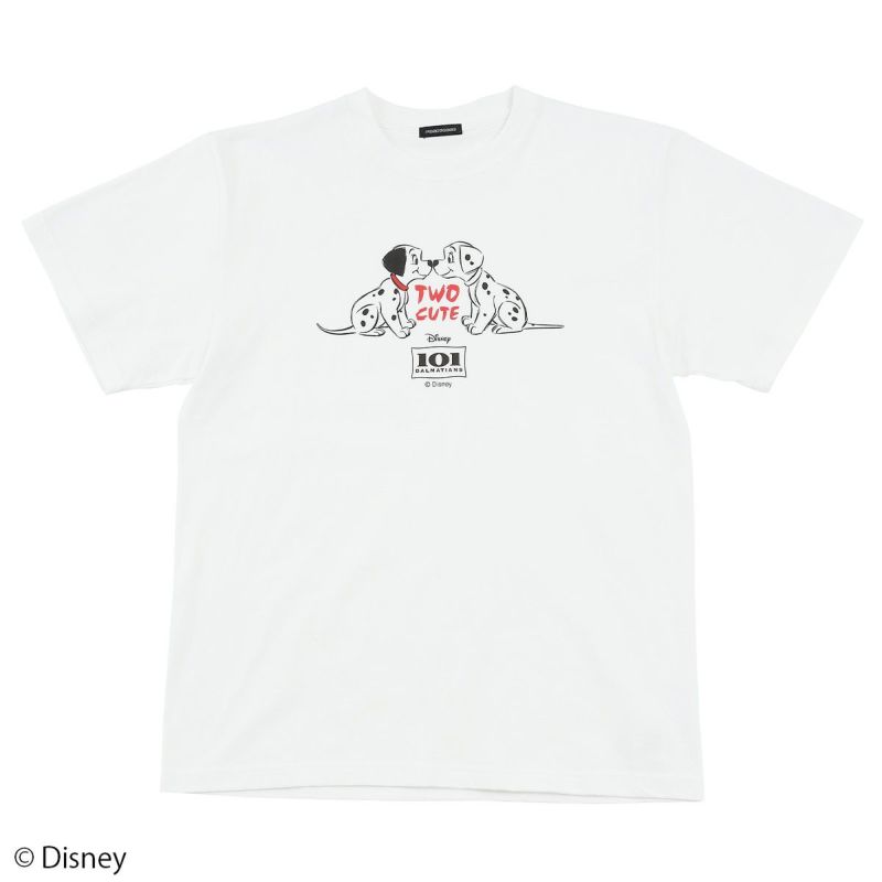 【Disney(ディズニー)/101匹わんちゃん】“TWO CUTE” Tシャツ 