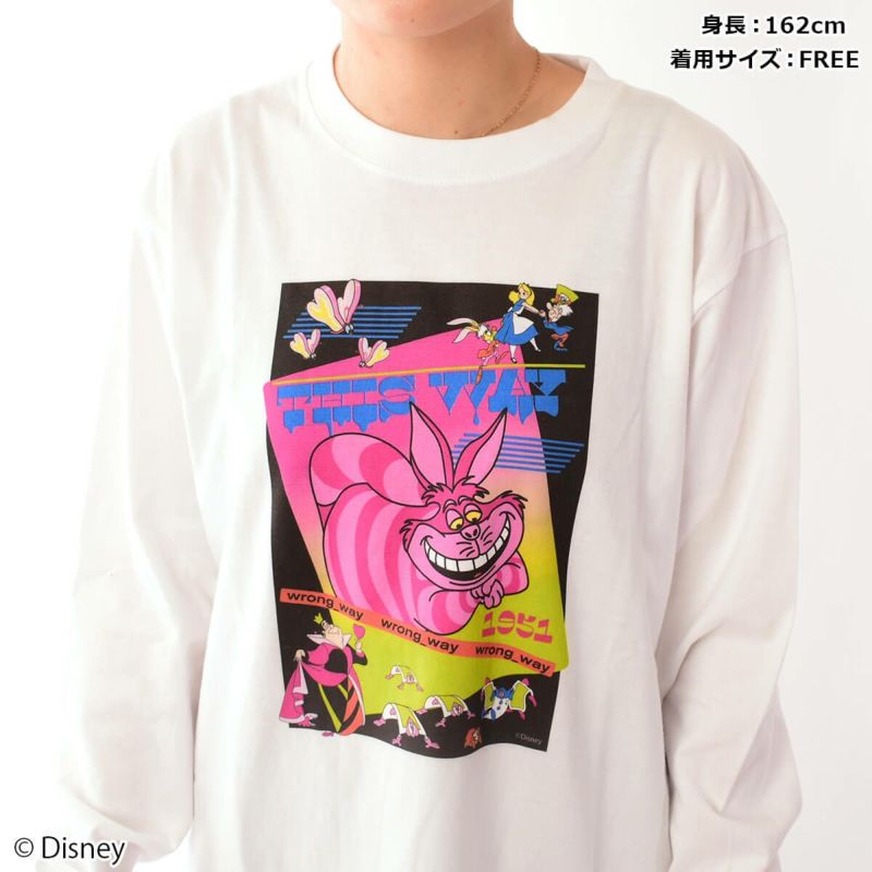 Disney】ふしぎの国のアリス/チェシャ猫/ロングスリーブTシャツ(L.W.C. 