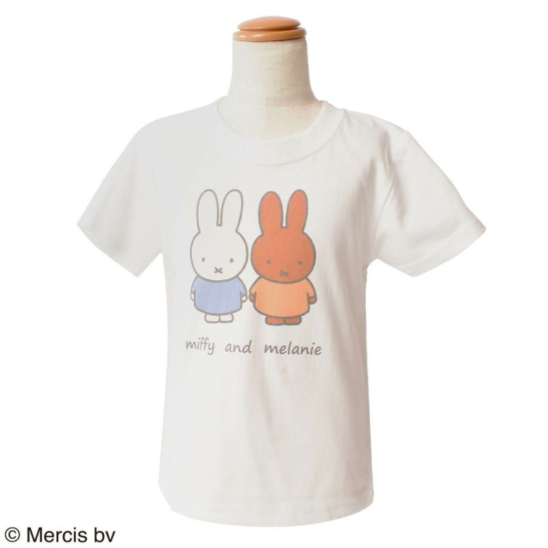 【Miffy(ミッフィー)】ミッフィー＆メラニー/KidsTシャツ(110cm 