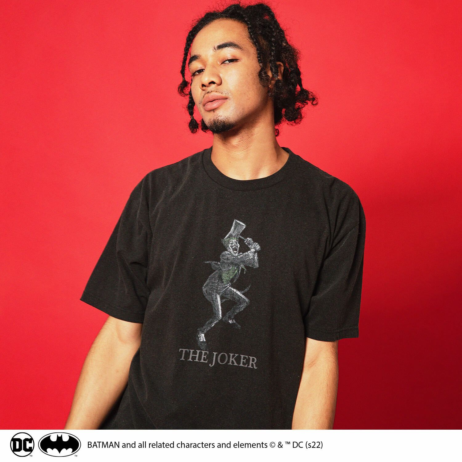 DC/THE JOKER】ヴィンテージ加工Tシャツ B(BACK TO THE FIELD