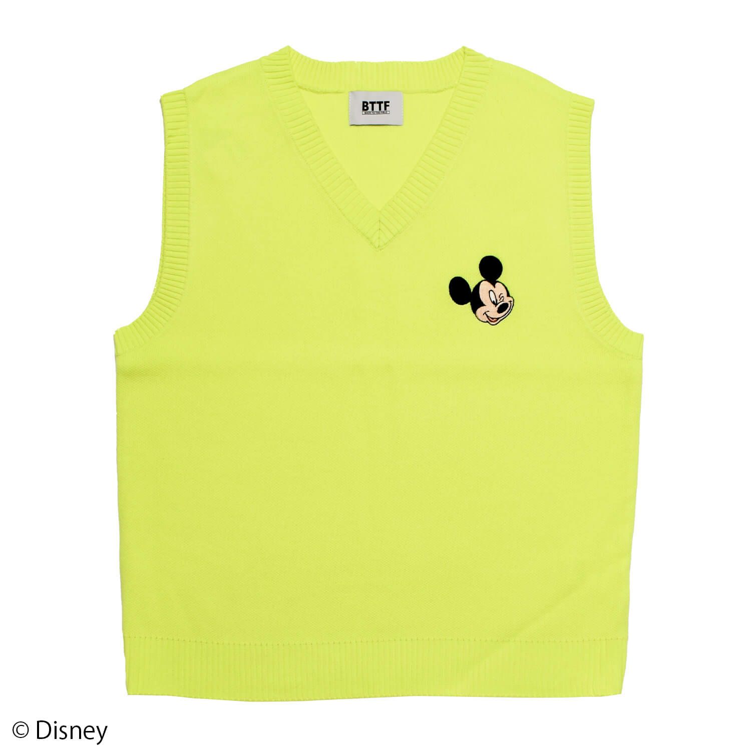 Disney(ディズニー)】ミッキーマウス/刺繍ニットベスト(BACK TO THE