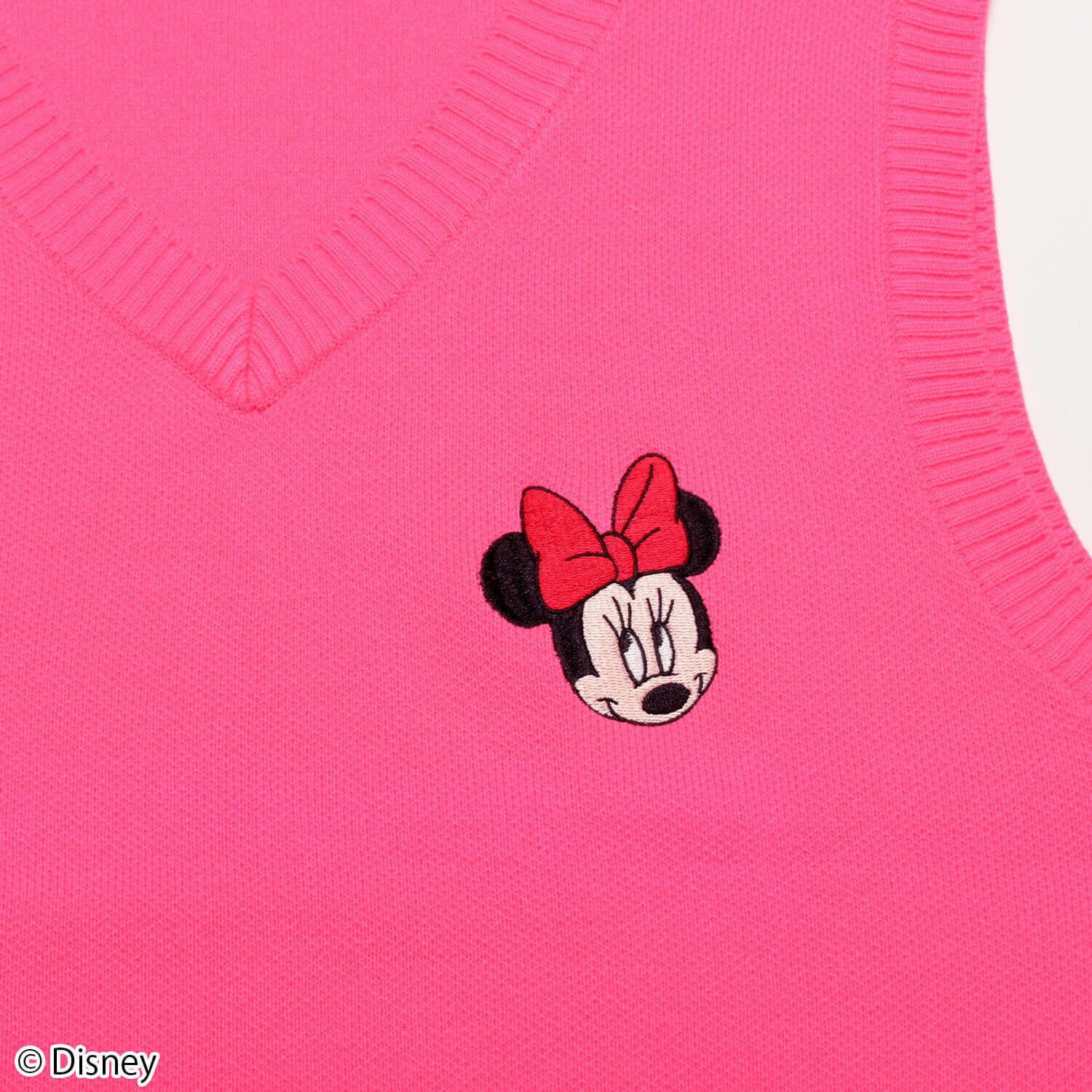 Disney】ミニーマウス/刺繍ニットベスト(BACK TO THE FIELD