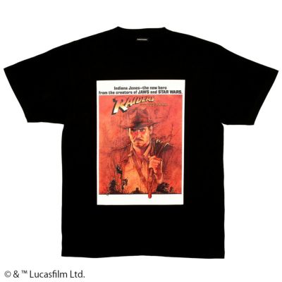 【希少】インディ・ジョーンズ　ヴィンテージ　Tシャツ　クリスタルスカルの王国カラーブラック
