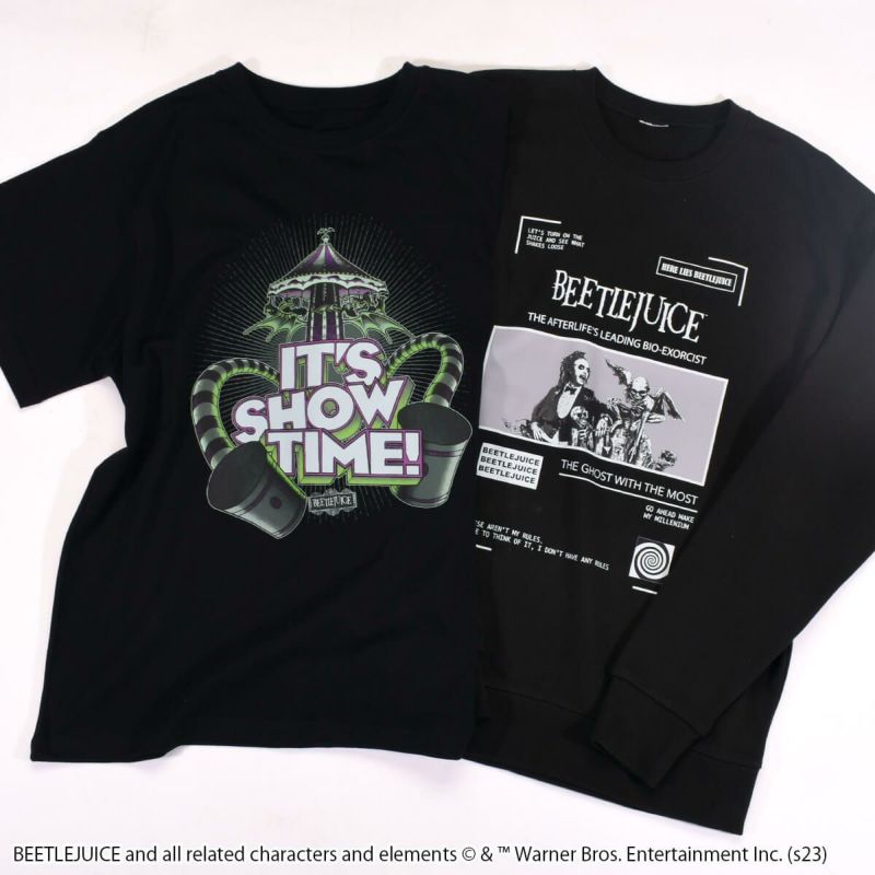 完売日本未発売ビートルジュースBeetlejuiceプリントTシャツブラックXL