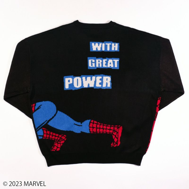 【MARVEL】スパイダーマン/WITH GREAT POWER/ジャガードニット(PONEYCOMB TOKYO) | PONEYCOMB TOKYO  OFFICIAL ONLINE STORE | パニカムトーキョー公式通販サイト