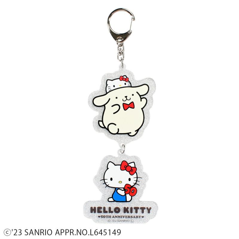 【Sanrio characters】ハローキティ50th/ポムポムプリン/アクリルバッグチャーム(PONEYCOMB TOKYO)  PONEYCOMB TOKYO OFFICIAL ONLINE STORE パニカムトーキョー公式通販サイト