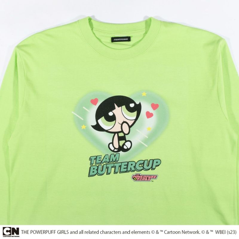 【THE POWERPUFF GIRLS(パワーパフ ガールズ)】バターカップ/ロングスリーブTシャツ(PONEYCOMB TOKYO)