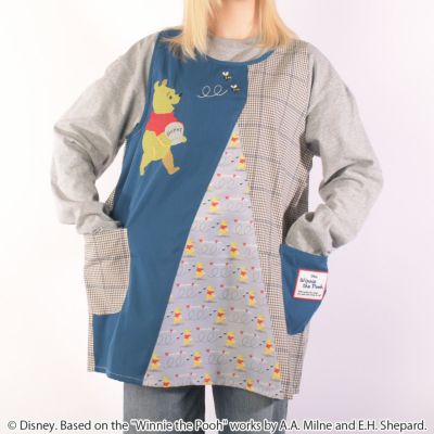 Disney - 【☆☆】くまのプー プーさん プー キャラクターエプロン オールスター Disney エプロン キッズ 子ども用 くまのプーさん こども