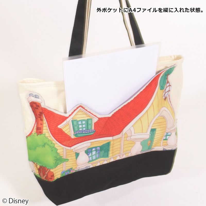 【Disney】ミッキーの家/ポケット付きトートバッグ＜2次受注＞(PONEYCOMB TOKYO)