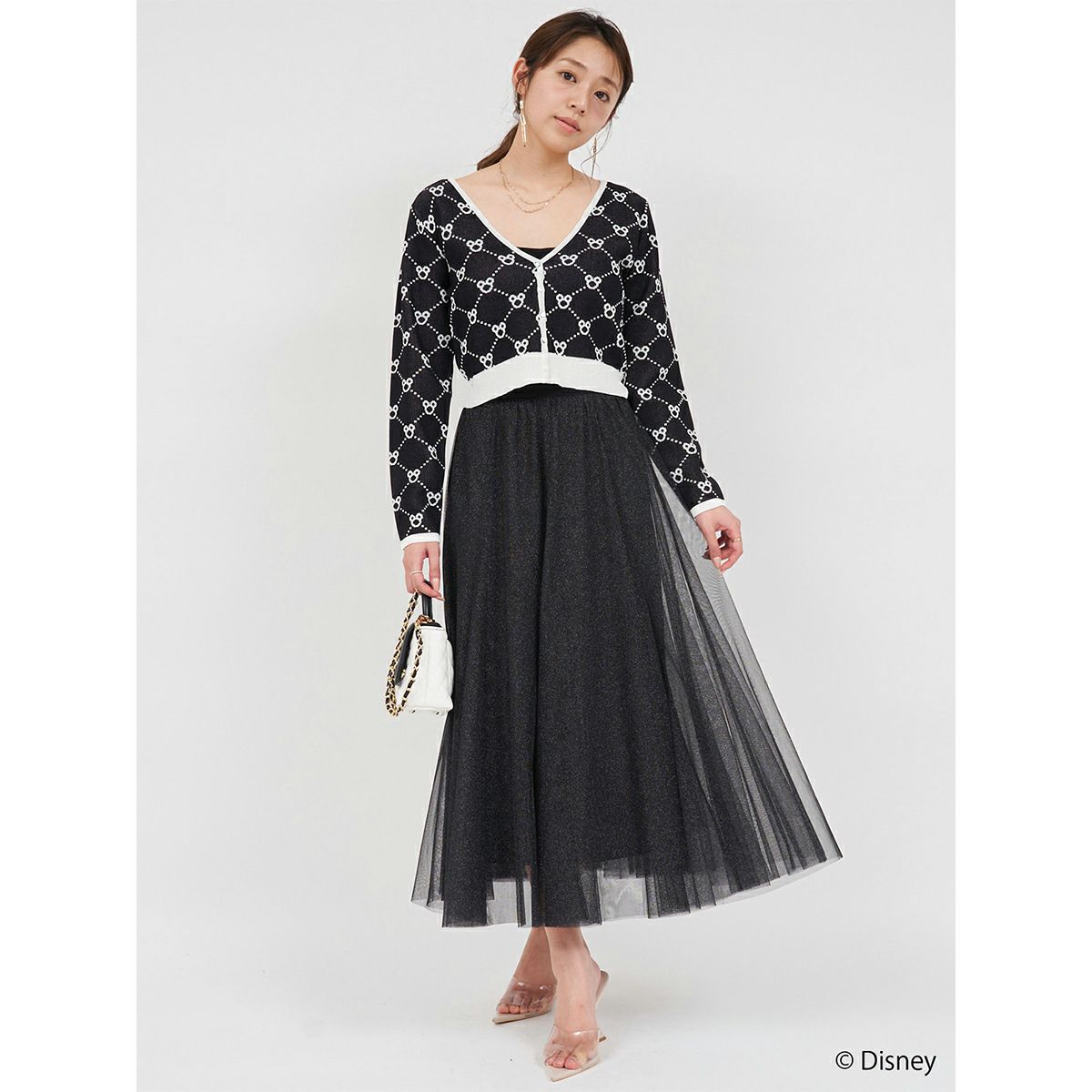 Disney】さりげなミッキー/ジャガードニットカーディガン(ROYAL PARTY