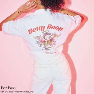 【BETTY BOOP(TM)】タトゥーアートオープンカラーシャツ(4GEEKs by SPIRALGIRL)