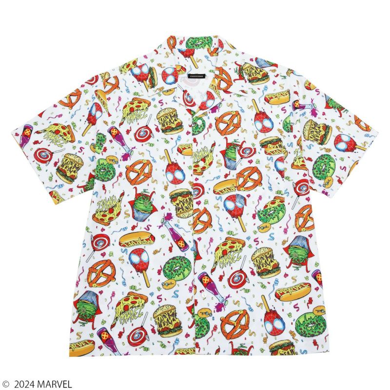 MARVEL】FOOD MENU/総柄シャツ(PONEYCOMB TOKYO) | PONEYCOMB