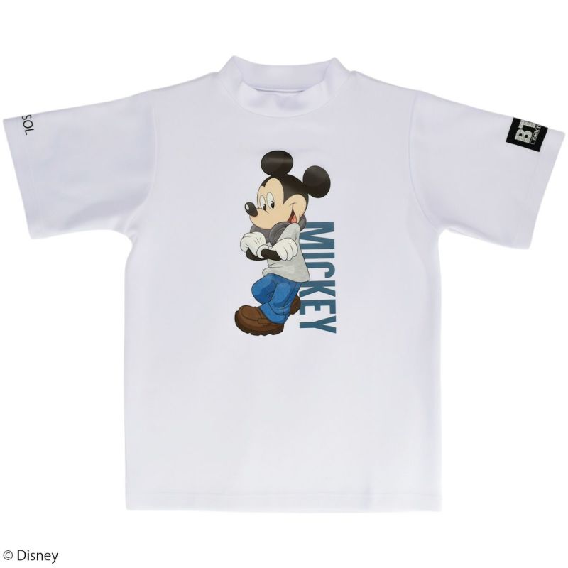 Disney】ミッキーマウス/モックネックTシャツ(BACK TO THE FIELD
