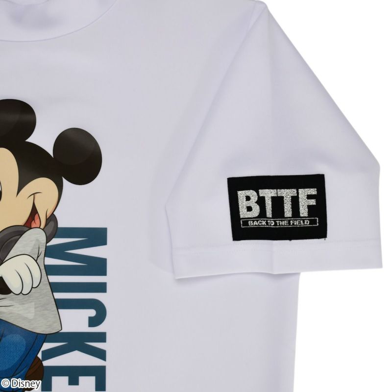 Disney】ミッキーマウス/モックネックTシャツ(BACK TO THE FIELD