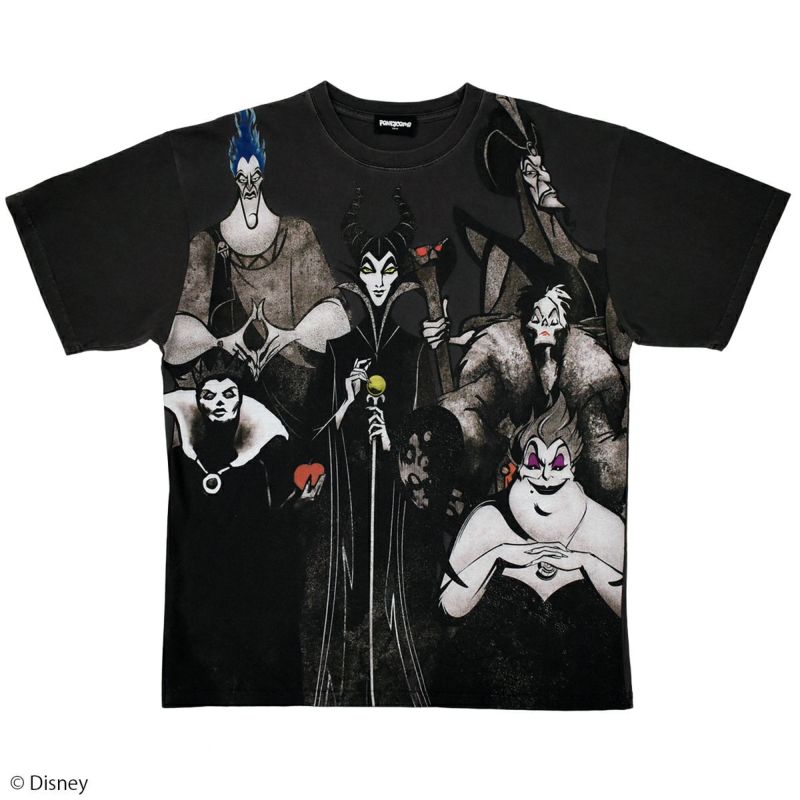 ディズニー ワーコレ SUMMER STYLE 全7種セット ① Disney】ディズニーヴィランズ/ヴィンテージ風Tシャツ(PONEYCOMB
