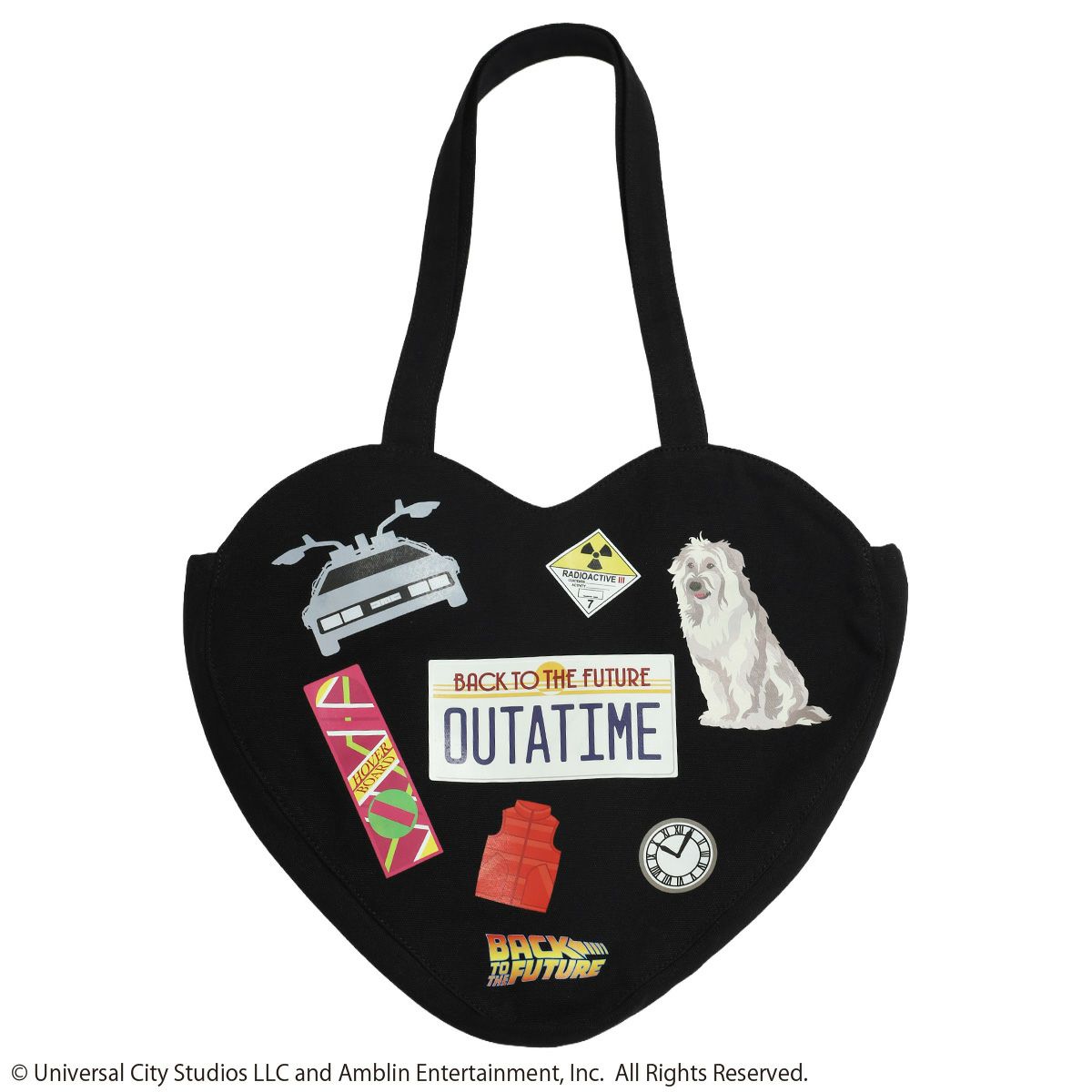 BACK TO THE FUTURE】 ハート型トートバッグ(PONEYCOMB TOKYO